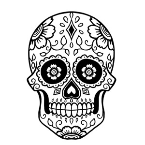 how to draw sugar skull