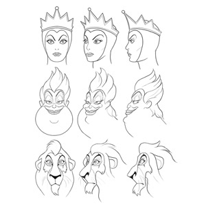 how to draw Disney villains