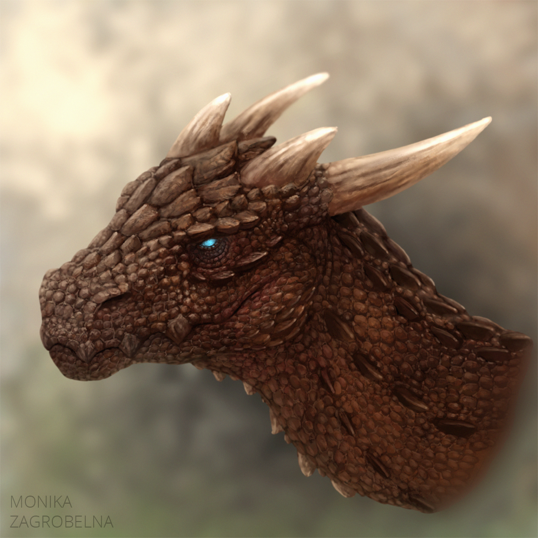 realistic dragon head