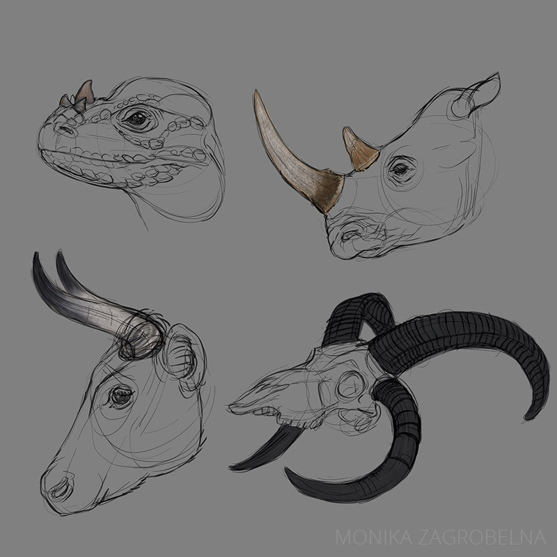 Horns Study – Monika Zagrobelna