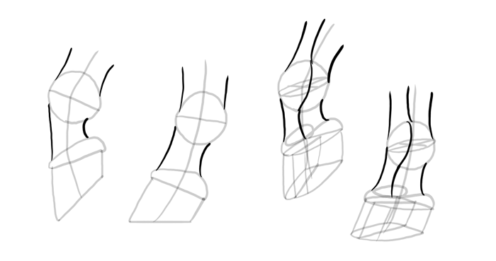 horse hooves drawing