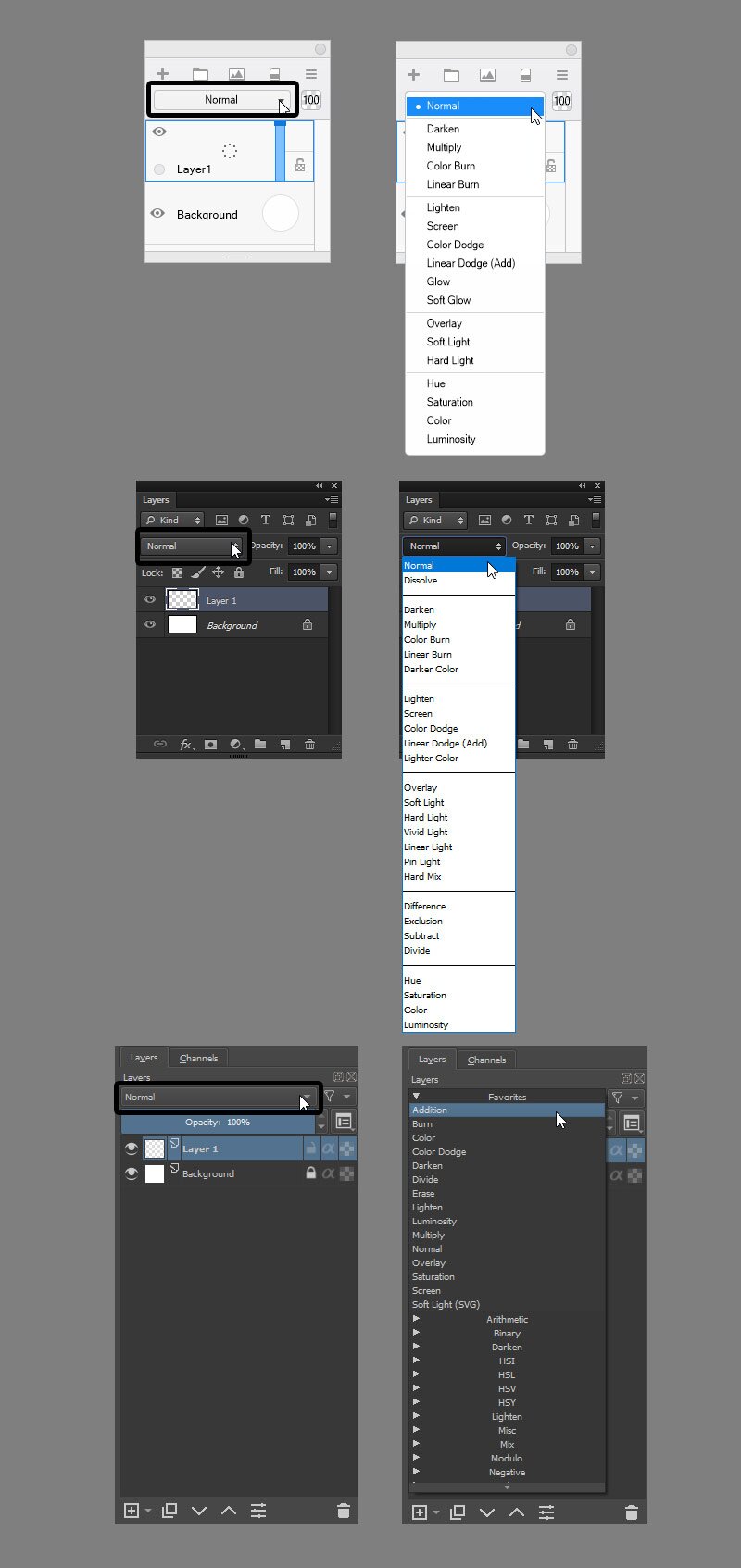 blending modes for glazing in artstudio pro ipad