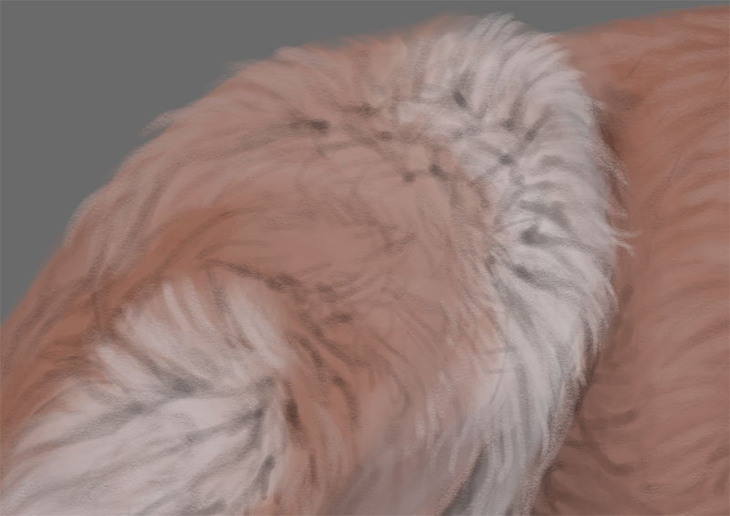 how to paint detailed fur