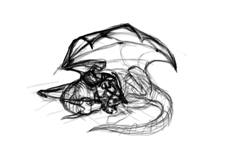 dragon rough sketch