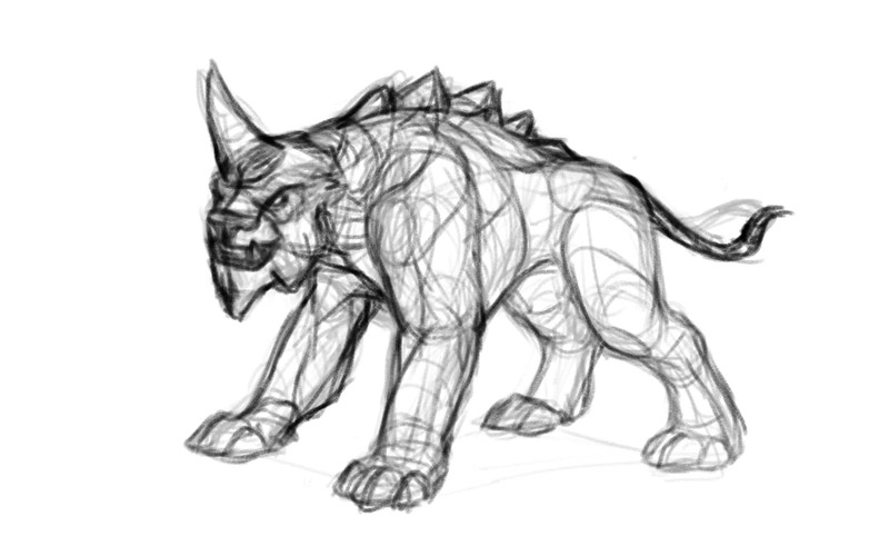 shadowbeast second sketch