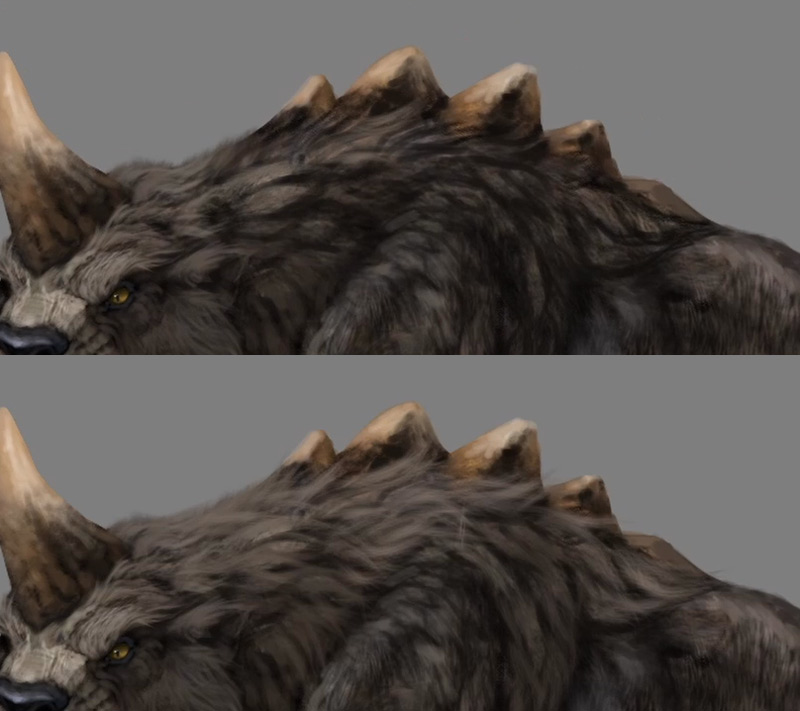 method of painting fur