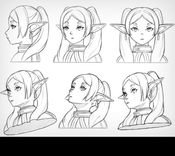 How to Draw an Anime Head in Any View