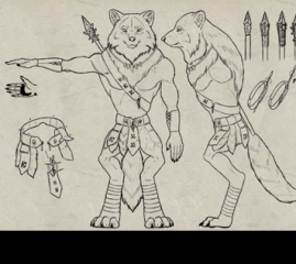 Design and Draw a Model Sheet of a Werewolf Warrior