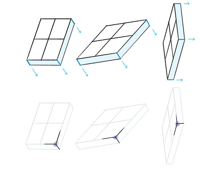 how to draw the correct angles in a box