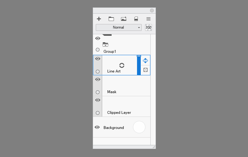 create three layers inside group