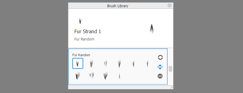 random fur brush set