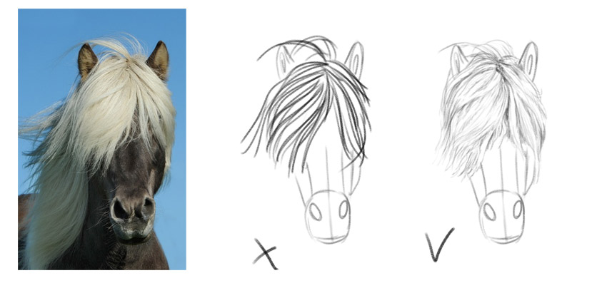 how to draw hair texture