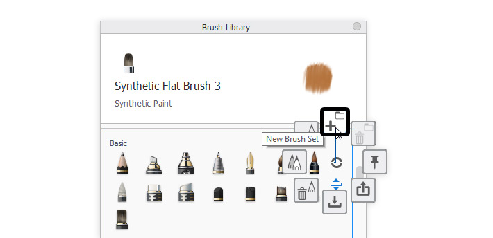 new brush set in sketchbook