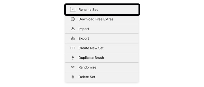 rename brush set sketchbook mobile