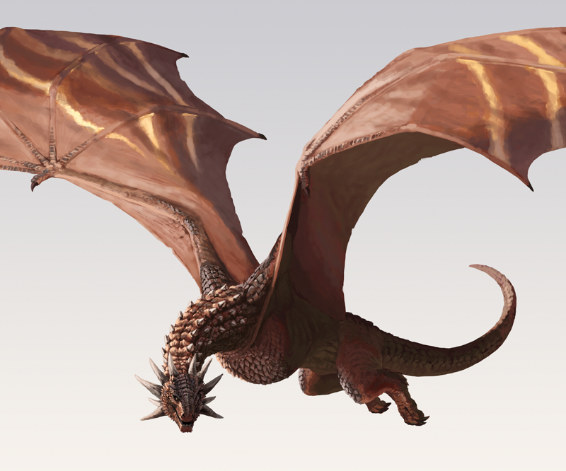 red dragon art realistic