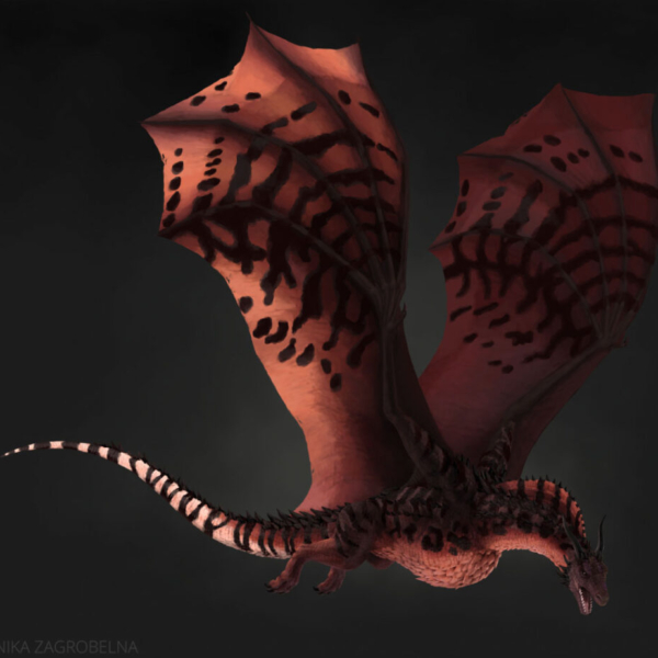 red dragon art realistic
