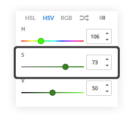 saturation slider