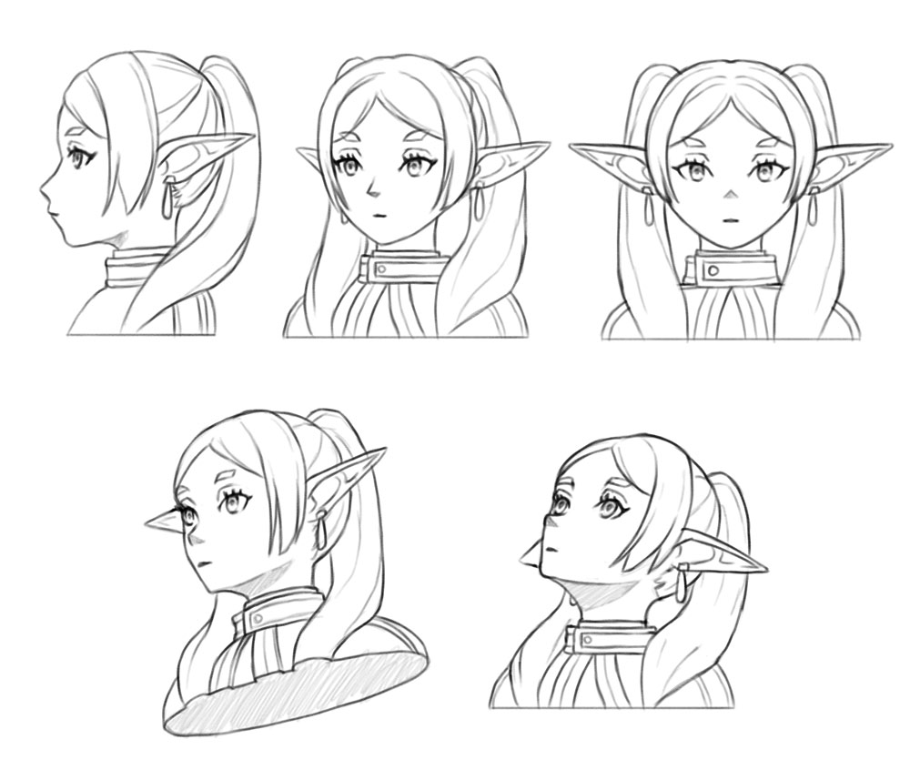 finished anime head turnaround