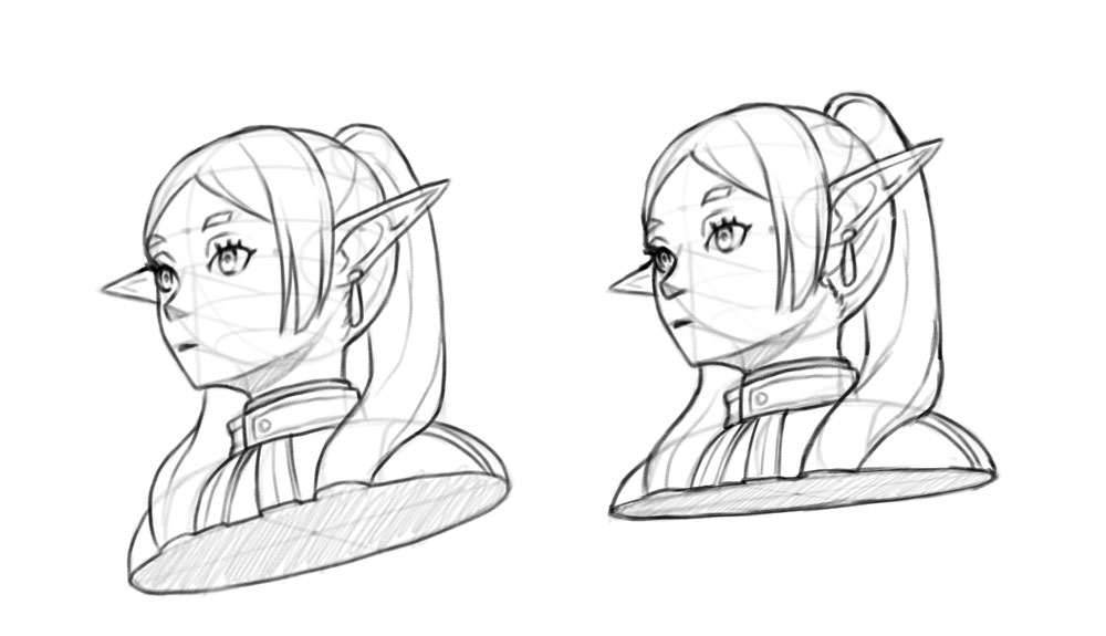 how to draw anime head in dynamic angles